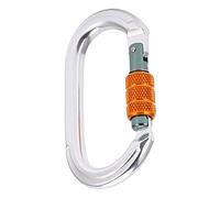 Alomejor Locking Clip, Aluminum Alloy 2500kg Oval Twist Lock for Climbing | High-strength Heavy Duty , 2-way Locking Gate, Non-slip Nut, for Hiking Camping