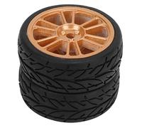 Alomejor Long -lived Practical Robust Nylon Rubber Rims Uneven Texture Excellent Handle for 1/16 RC Car Ripen Rims, Black Copper, 2PCs for ZD Racing 1/16 S16 EX16 RC Auto Auto