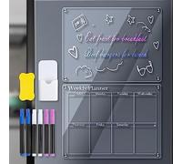 Alomejor Magnetic Calendar for Fridge, Large 40x30cm (Weekly and Blank)