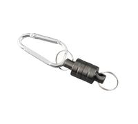 Alomejor Magnetic Fishing Net Release Clip for Fly Fishing & Outdoor Use - Durable Hanging Lanyard Holder with Quick-Release Buckle, Silver (Single Pack)