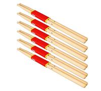 Alomejor Maple Wood Drumsticks 12-Pair Set, Flat Head Rhythm Design | Snare Jazz Percussion Accessories 5A 7A Shaft Contour Sanded Smooth Grip for Rehearsal Band Practice