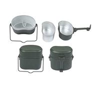 Alomejor Mess Tin, Aluminium Alloy Portable Lunch Box with Nonslip Handle, for Outdoor Camping Hiking Backpacking