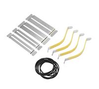 Alomejor Metal Fingerboard Guards Guitar String Spreader for Fret Dressing Repair with Rubber Bands, Maintenance Tools for Luthiers and Guitarists
