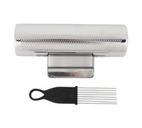 Alomejor Metal Guiro Shaker with Scraper, Handheld Guiro Shaker, Musical Instrument for Jazz Band Concert Live Performance