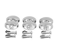 Alomejor Metal Guitar Tuning Peg Buttons 6Pcs Easy to Install Replacement for Acoustic Electric Guitar, Fine Workmanship for Enhanced Appearance, Metal Material for Durable Use (Silver)