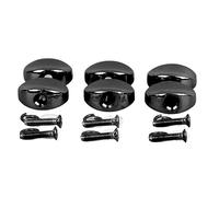 Alomejor Metal Guitar Tuning Peg Buttons 6Pcs Easy to Install Replacement for Acoustic Electric Guitar, Fine Workmanship for Enhanced Appearance, Metal Material for Durable Use (Black)
