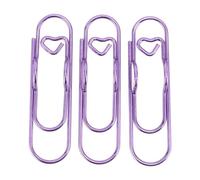 Alomejor Metal Pen Clamp/Holder Stainless Steel Durable Paperclip Holder for Notebook & Planner, 30Pcs - Perfect Solution for All Pens, Ideal for Office & School Use (Purple)