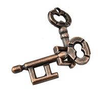 Alomejor Metal Puzzle Lock, Educational Brain Teaser Toy, Advanced Skill Level, Silver