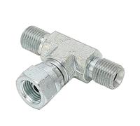 Alomejor Metal Tee Connector for Airless Sprayer 3-Way Joint 1/4in High Pressure Fitting Perfect for Most Spraying Machines