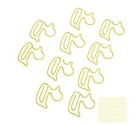 Alomejor Metal Yellow Duck Shape Paper Clips Lightweight Portable for Document Classification Office Supplies 100pcs