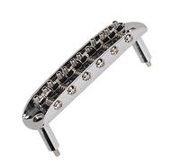 Alomejor Metallic Electric Guitar Bridge Tailpiece Easy Tuning for Jazzmaster Electric Guitars Metal (Silver)