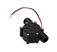 Alomejor Micro Hydro Water Turbine Generator High Power Charging Tool for LED Lights, Black Plastic, 3.39 X 1.85 X 1.18in (5V)