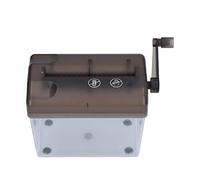 Alomejor Mini Hand Paper Shredder Durable Compact Structure Simple Operation Portable Shredder for Work-at-Home Professionals, Transparent Design (Gray)