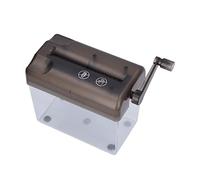 Alomejor Mini Hand Paper Shredder Durable Compact Structure Simple Operation Portable Shredder for Work-at-Home Professionals, Transparent Design (Gray)
