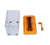 Alomejor Mini Hand Paper Shredder Durable Compact Structure Simple Operation Portable Shredder for Work-at-Home Professionals, Transparent Design (Orange)