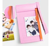 Alomejor Mini Portable Paper Cutter Strong and Durable for Cutting Photo ID Cards in Homes, Schools, and Studios 160mm Pink
