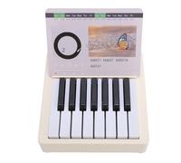 Alomejor Miniature Piano Calendar 2025, Playable Desk Calendar with 52 Music Scores, USB Rechargeable Mini Piano for Swift Fans, Home Decor Gift (White)