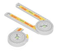 Alomejor Miter Saw Protractor, ABS Angle Finder Gauge with Dual Scale, 5.9 in Measuring Ruler for Inner Outer Corner Reading, for Woodworking Trim Carpentry Wall Ceiling Pipe Layout