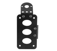 Alomejor Motorcycle License Mount, Aluminium Alloy License Plate Frame Side Mount Tail Light Bracket, 100 X 180mm, Horizontal or Vertical Left Right Fit for Motorcycle Refitting (A(black))