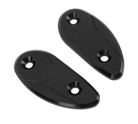 Alomejor Motorcycle Mirror Eliminators Cap Aluminium Alloy Mirror Block Off Plate 2PCS with Screws Covers Empty Holes for CBR1000RR 2020 2021 2022 2023 Riders (Black)