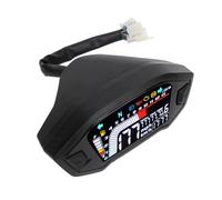 Alomejor Motorcycle Speedometer, ABS Digital Tachometer Gauge DC 8 to 12V, Km H Mph Display, 0 to 199 Speed Range, 0 13000 RPM, Universal for 1 2 4 Cylinder Riders (Without Sensors)