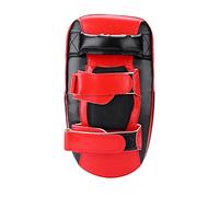 Alomejor Muay Thai Boxing Kicking Curve Pad Hand Feet Target Punching Training Made of PU Leather for Punches (Black Red)