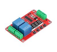 Alomejor Multi-Function Time Delay Relay Module for Industrial Applications 2-Channel with Customizable Timing (12V)