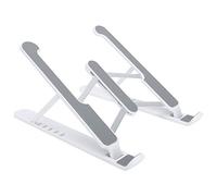 Alomejor MultiPosition Notebook Bracket for 11-17 Inch Laptops with Adjustable Height and Cooling Functionality (White)