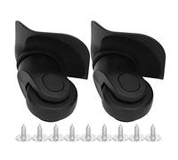 Alomejor Mute Wheel Luggage Wheel Replacement - Single Row, Quiet, 2 Inch Rigid Casters - 2 Count - Polypropylene (PP) + Polyethylene Terephthalate (PET) - Plate Mount