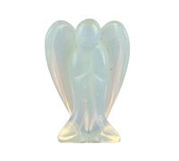 Alomejor Natural Crystal Stone Guardian Angel Pendant for Positive Energy Meditation - Handcrafted Angel Shape Gift (41.00)