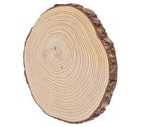 Alomejor Natural Wood Circles Unfinished Pine Wood Slices with Bark for DIY Craft Decoration 2cm Thickness for Pyrograph, Natural Color (22.5 * 23)