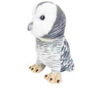 Alomejor Nice Plush Pump Owl for Children's Decoration, the Hand Is an Animal Stuffed with Soft Owl, Life -like Details, Ideal for Pet Hysteries (Black White)