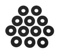 Alomejor Non Slip Guitar Strap Locks Lightweight PE Material Strap Protector Blocks for Electric Guitar Acoustic Ukulele Bass, 12PCS (Black)
