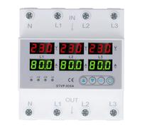 Alomejor Over Under Voltage Protector 80A, AC220V, AC380V | Automatic reset, Digital display, DIN rail installation, 80 current, Voltage monitoring