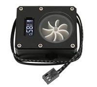 Alomejor PC Water Cooling Meter Compact 12V G1/4 Thread Durable Acrylic Indicator for Computer Enthusiasts (Black)