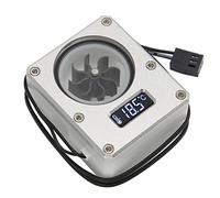 Alomejor PC Water Cooling Meter Compact 12V G1/4 Thread Durable Acrylic Indicator for Computer Enthusiasts (Silver)
