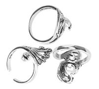 Alomejor Peacock Retro Knitting Loop Crochet Finger Holder Fast Knitting Sewing Tools - Pack of 3 for All Levels of Knitters