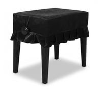 Alomejor Piano Chair Cover Piano Bench Stool Cover for Piano Single Seat Bench Universal (Black)