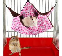 Alomejor Pink Rabbit Fashionable Hanging for Small Pets 4 Seasons Hammock Bed Squirrel Bird Polyester Peach Skin Shu Velveteen Pink Rabbit L (Large Size)
