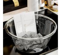 Alomejor Plastic Transparent Thicken Washbowl for Dormitory Household Large Capacity, Durable PET Washbasin for Students, Family Use (Large Clear)