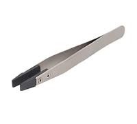 Alomejor Plastic Tweezers Anti Static Durable Matte Sandblasted Head for Electronics Microelectronics Crafting 1 Pack