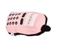 Alomejor Plush Squeaky Pet Dog Chew Toy Soft Interactive Teether for Cleaning Tartar Cell Phone Shape for Fun Playtime Non- Material (Pink)