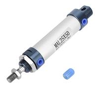 Alomejor Pneumatic Cylinder, 25mm Mini Double Acting Type (Stroke 50mm) | Durable aluminum alloy, stable performance, wide stroke options, high