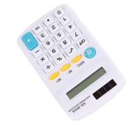 Alomejor Pocket Calculator ABS Mini Desktop Calculator 8 Digit LCD Display 11.5 X 6.5 X 2cm Compact Handheld Computing Device for Office Home School Business Daily Accounting (White)