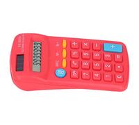 Alomejor Pocket Calculator ABS Mini Desktop Calculator 8 Digit LCD Display 11.5 X 6.5 X 2cm Compact Handheld Computing Device for Office Home School Business Daily Accounting (Red)