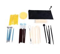 Alomejor Polymer Clay Sculpting Tools Premium 38pcs Kit for Shaping Carving Painting Dotting for Artists with Storage Bag