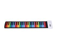 Alomejor Portable 49-Key Flexible Roll-Up Electronic Piano with Speakers for Beginners, Foldable Educational Music Toy for Traveling Enthusiasts (Color version)