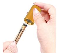 Alomejor Portable Billiard Tip Shaper Aluminum Pool Cue Repair Tool 2 in 1 Rotating Tip Scuffer with Adjustable Picks 30 X 18 Mm for Pool Hall Home Players (Gold)