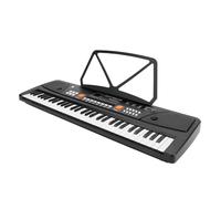 Alomejor Portable Electric Keyboard Kit with 61 Keys, 16 Tones, 10 Rhythms, Dual Speakers, for Children's Gift, Black and White Keys
