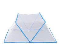 Alomejor Portable Folding Mosquito Net, Lightweight Ventilated Tent for Summer Bedroom, Tent for Babies, Children and Students (Blue)